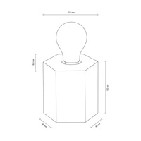 Fofi Table Lamp 1xE27 Max.25W Birch Wood/Black PVC Cable 7016010400000