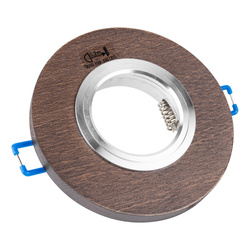 Vitar Wood Round Downlight 1xGU10 Max.6W LED Walnut Beech Wood