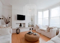 Ringo Pendant Lamp 1xE27 Max.60W Steel Metal/White Metal 1030227