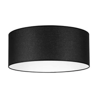 Lampshade Cylinder E27 H30 Black Fabric A0417