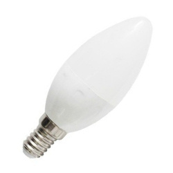 LED bulb E14 7W cold 6400K candle C37