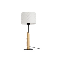 Punto Table Lamp 1xE27 Max.60W Oiled Oak/Black Metal/Black Fabric Cable/Multicolor Wallpaper 862499104