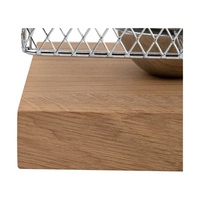 Norman Wood Ceiling Lamp 1xE27 Max.25W Oiled Oak/Chrome Metal 8175174