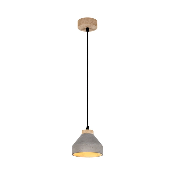 Tristan Pendant Lamp 1xE14 Max.40W Oiled Oak/Black/Grey 1929174