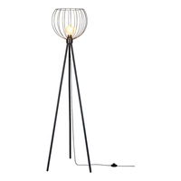 Lampa podłogowa Coop 1xE27 maks. 40W czarny metal/czarny kabel PVC 12580104