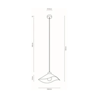 Lampa wisząca Hattu 1xE27 Max.40W Dąb olejowany/Czarny kabel z tkaniny/Różowy klosz z tkaniny 1614519174