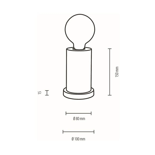 Tasse Table Lamp 1xE27 Max.25W White Beech Wood/Transparent PVC Cable 7391102