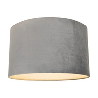 Lampshade Cylinder E27 H35 Gray Velvet A0595