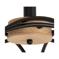 Lampa Sufitowa Viletta Wood 5xE27 Max.60W Dąb Olejowany/Czarny Metal/Białe Szkło 8152574