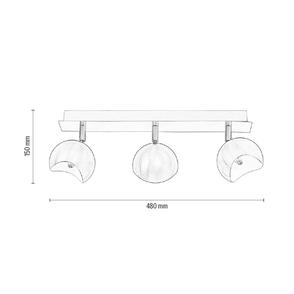 Kumi Ceiling Lamp 3xG9 Max.28W Satin Metal/White Metal 2720327