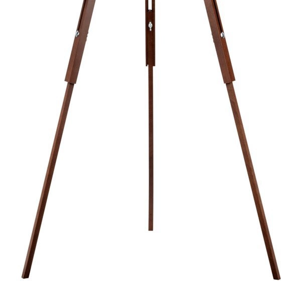 Tripod Floor Lamp 1xE27 Max.60W Walnut Beech Wood/Transparent PVC Cable/Black Fabric Shade 6025076