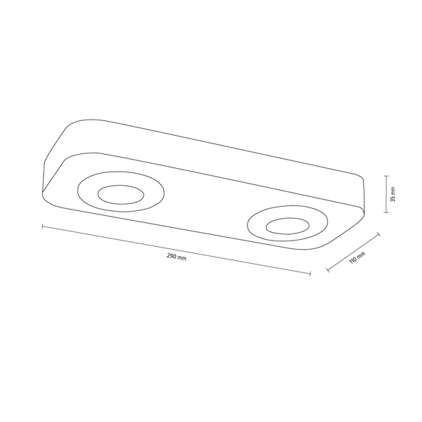 Cool Ceiling Lamp Incl. 2xLED Integrated 300lm 3000K 5W Gray Concrete/Satin Metal 2291236