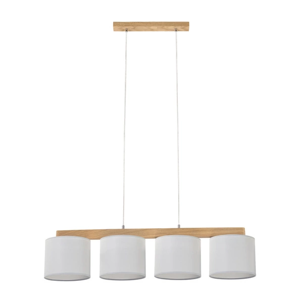 Aprillia Pendant Lamp 4xE27 Max.25W Oiled Oak/Transparent PVC/Grey 524510404