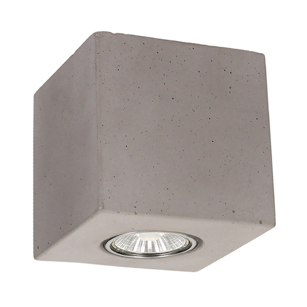 Concretedream Square Lampa Sufitowa Incl.1xLED GU10 5W Szary Beton