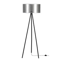 Nevoa Floor Lamp 1xE27 Max.40W Black Metal/Black PVC Cable/Silver Fabric Shade 151930104