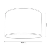 Abażur Cylinder E27 H20 Szaro-biały materiał w gwiazdki A1320