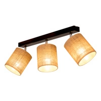 Jute Ceiling Lamp 3xE27 Max.25W Black/Beige 56792304