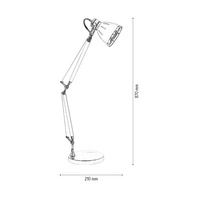 Jerona Table Lamp 1xE27 Max.60W Green Metal/Chrome Metal 7050109