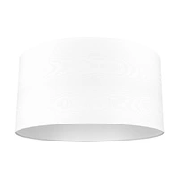 Lampa podłogowa Leila 1xE27 maks. 60W chromowany metal/przezroczysty kabel PVC/wielokolorowy papier + klosz z PCV ze wzorem drewna 6652028
