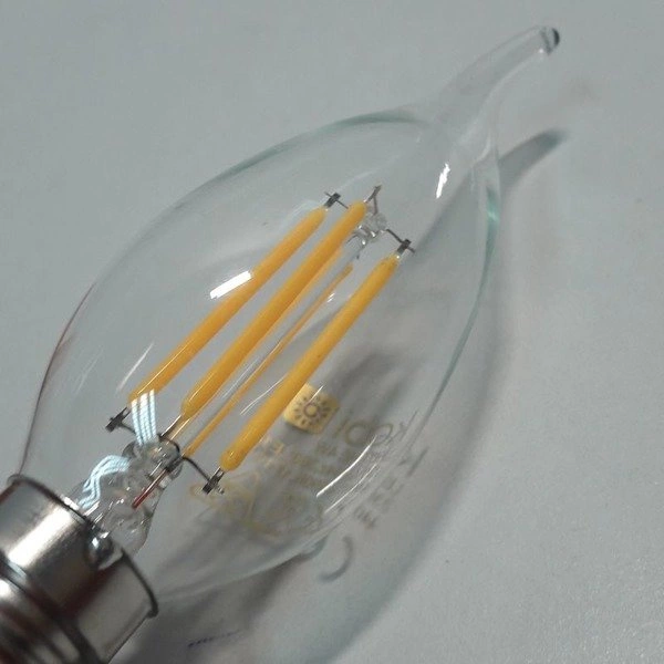 FILAMENT LED E14 4W warm 3000K candle flame decorative bulb