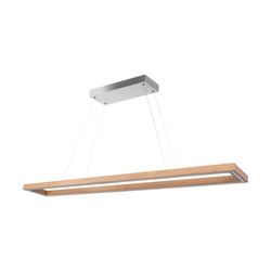 Legno Pendant Lamp 3xLED 24V 80W Int. Matt Nickel/Oiled Oak with Touch Dimmer/Rollizug