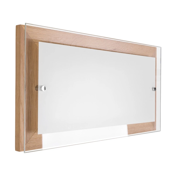 Lampa ścienna Finn w zestawie 1xLED 800lm 2700K 10W Dąb Olejowany/Chrom Metal/Szkło Biało-Przezroczyste 4022174