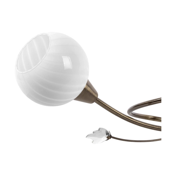 Marbella Ceiling Lamp 4xE14 Max.40W Patina Metal/White Glass 5078411G0605