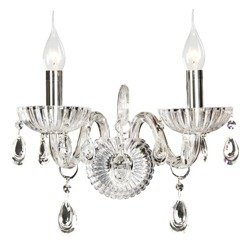 Queen Wall lamp 2xE14 Max.40W Transparent/Chrome