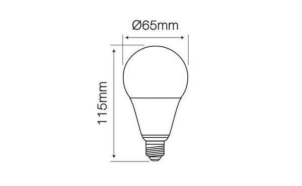 LED line® E27 170-250V 13W 1300lm 4000K A65 daylight white dimmable bulb