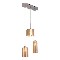 Eurybia Pendant Lamp Incl. 3xG9 Max.28W Chrome Metal/Champagne Glass/Transparent PVC Cable 1360328