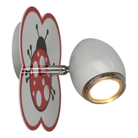 Fly Wall Lamp 1xGU10 Max.50W White Metal/Chrome Metal/Multicolor Synthetic Material with Ladybug Pattern 2109102