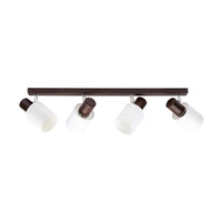 Treehouse Ceiling Lamp 4xE27 Max.25W Walnut Beech Wood/White Fabric Shade 2236476