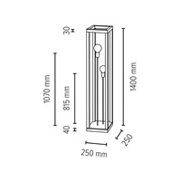 Kago Floor Lamp 2xE27 Max.60W Oiled Oak/Black 51524274