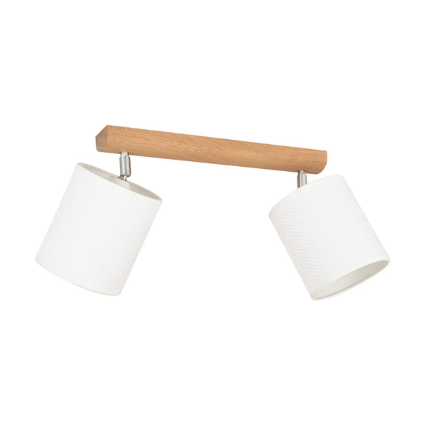 Benita Ceiling Lamp 2xE27 Max.25W Oiled Oak/White