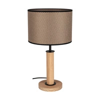 Benita Black Lampa Stołowa 1xE27 Max. 40W Dąb Olejowany/Czarny/Brązowy-Czarny-Złoty 7017400711551