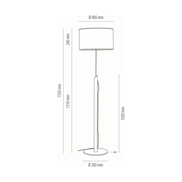 Hoja Floor Lamp 1xE27 Max.60W Black/Oiled Oak/Multicolor 762479104
