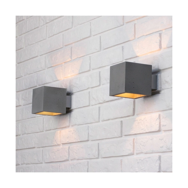 Block Wall Lamp 1xG9 Max.28W Gray Concrete 2255136