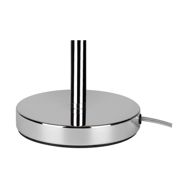 Amor Table Lamp 1xE27 Max.40W Chrome Metal/Transparent PVC Cable/Black Fabric Shade 7012811411043