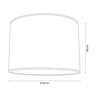 Lampshade Cylinder E27 H35 Brown Synthetic Fabric A0952