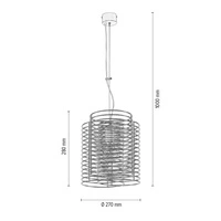 Ringo Pendant Lamp 1xE27 Max.60W Steel Metal/Copper Metal 1030335