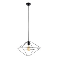 Gaia Pendant Lamp 1xE27 Max.60W Black Metal/Black PVC Cable 1840104