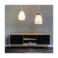 Lampa Wisząca Piro 1xE27 Max.60W Dąb Olejowany/Przezroczysty Kabel PCV/Szkło Białe 9824074