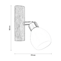 Kira Wall Lamp Incl. 1xG9 LED 300lm 2700K 3W Oiled Oak/Satin Metal/White Glass 2017417120993