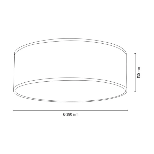 Lampshade Cylinder E27 H25 Silver Fabric A1306