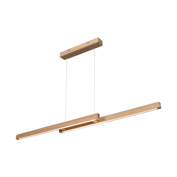 Smal Double Pendant Lamp 2xLED 24V 22.5W Int. Oiled Oak with Touch Dimmer 1027403700000