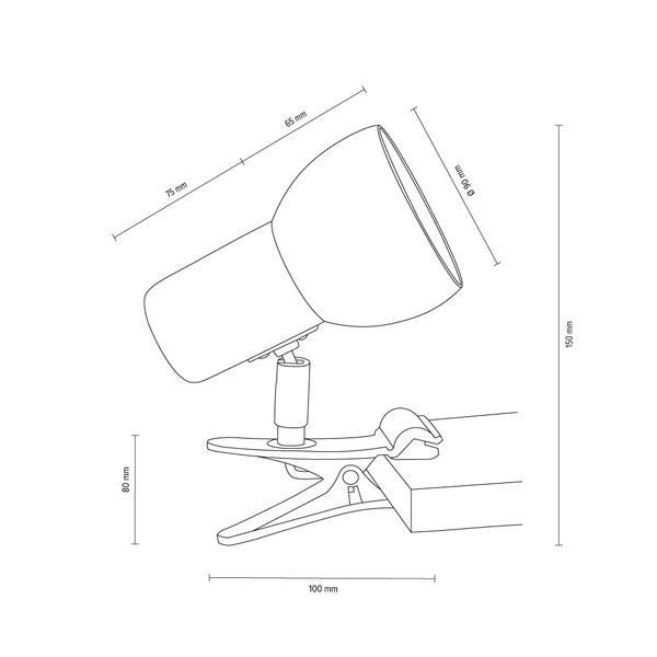 Svenda Clips 1xE27 Max.60W Birch/White/White 2224160WK