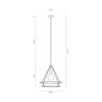 Lampa wisząca Casa Triango 1xE27 Max.60W Czarny metal/czarny kabel PVC 17749104