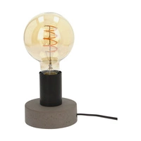 Enar Table Lamp 1xE27 Max.25W Gray Concrete/Black Metal/Black PVC Cable 7604936