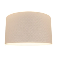 Lampshade Cylinder E27 H30 White ECO Leather A0954