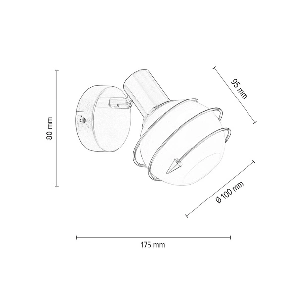Daria Wall Lamp 1xE14 Max.40W Satin Metal/White Glass 2093127